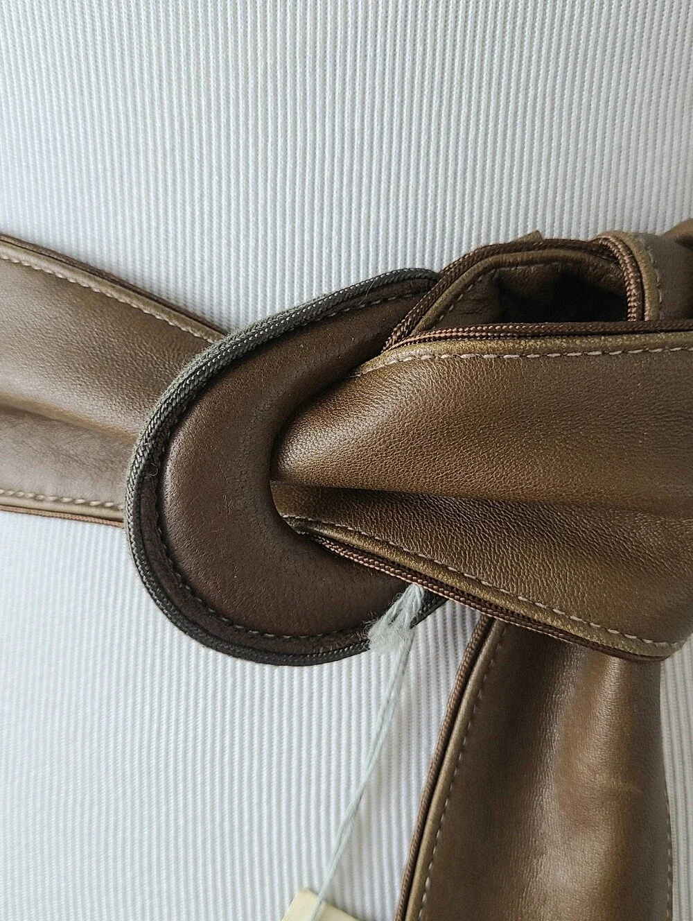 NWT Infinity Brown Green Genuine Leather Wrap Vintage Belt